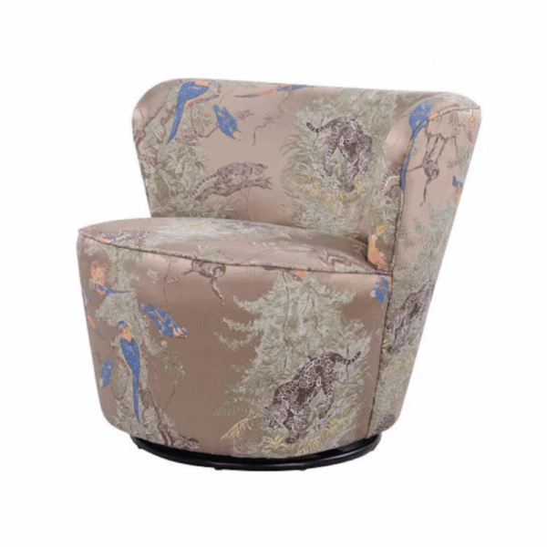 Osaka Leopards & Birds Swivel Chair
