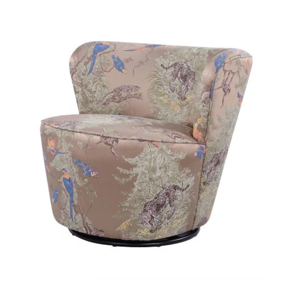 Osaka Leopards & Birds Swivel Chair