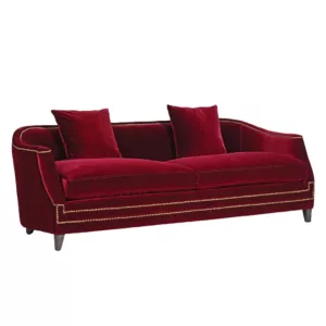 'Vivien Leigh' Red Velvet Sofa