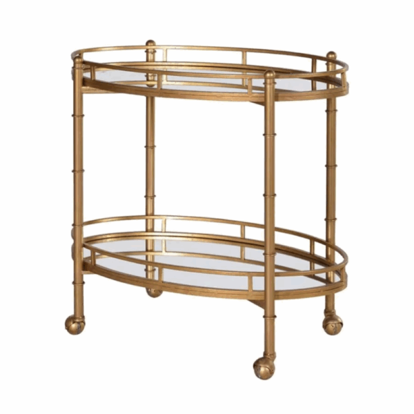 Large Drinks Trolley in Antique Gold