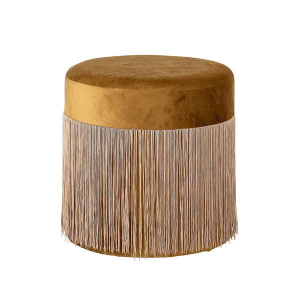 Honey Gold Tasselled Ottoman