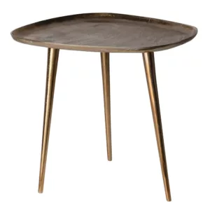 Brushed Gold Tripod Side Table