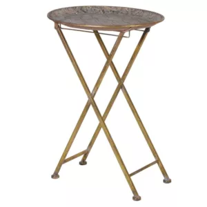 Floral Embossed Side Table