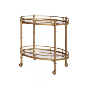 Large Drinks Trolley Antique Gold