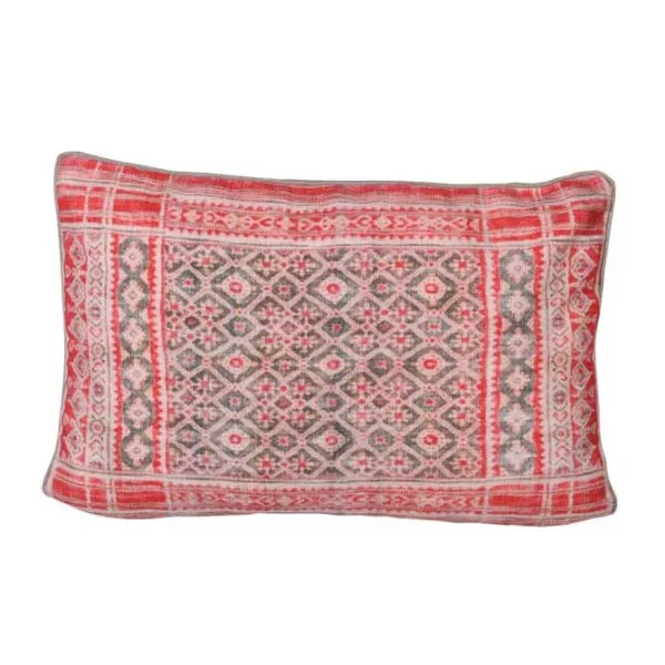 Red and Beige Pattern Cushion