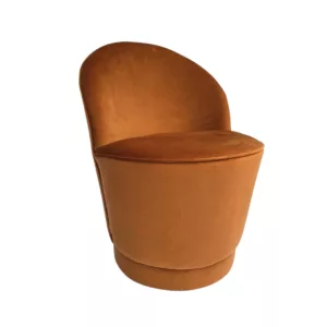 Papaya Velvet Tub Chair
