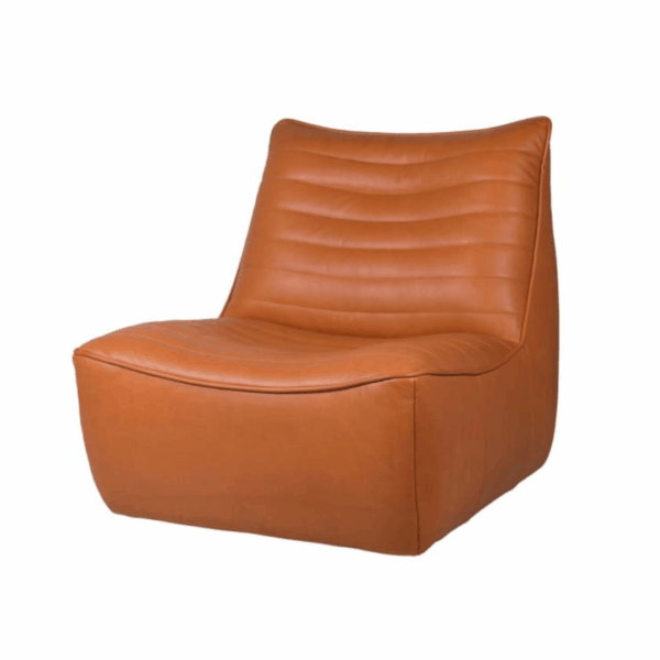Tan Leather Swivel Chair