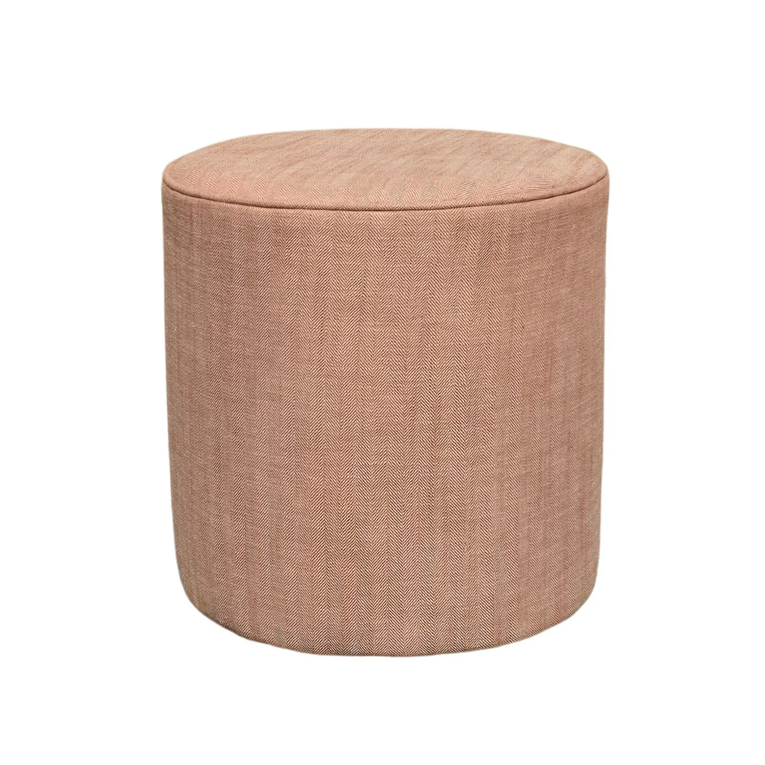 Herringbone Salmon Ottoman