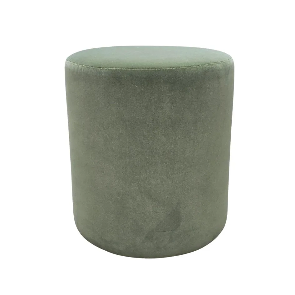 Pea Green Ottoman In Linwood Winter Moss