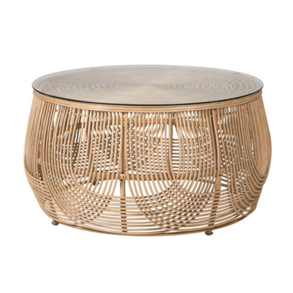 Round Rattan Coffee Table