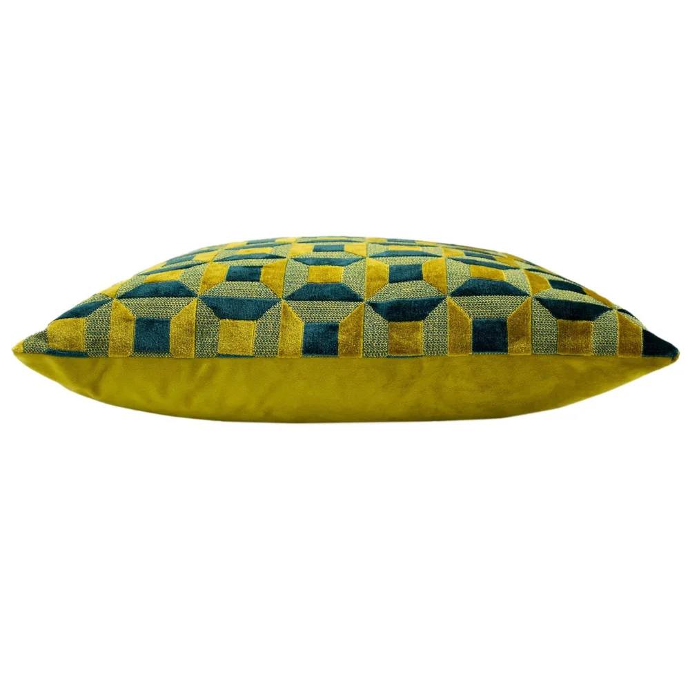 Paoletti Empire Cushion Teal / Gold - Image 3