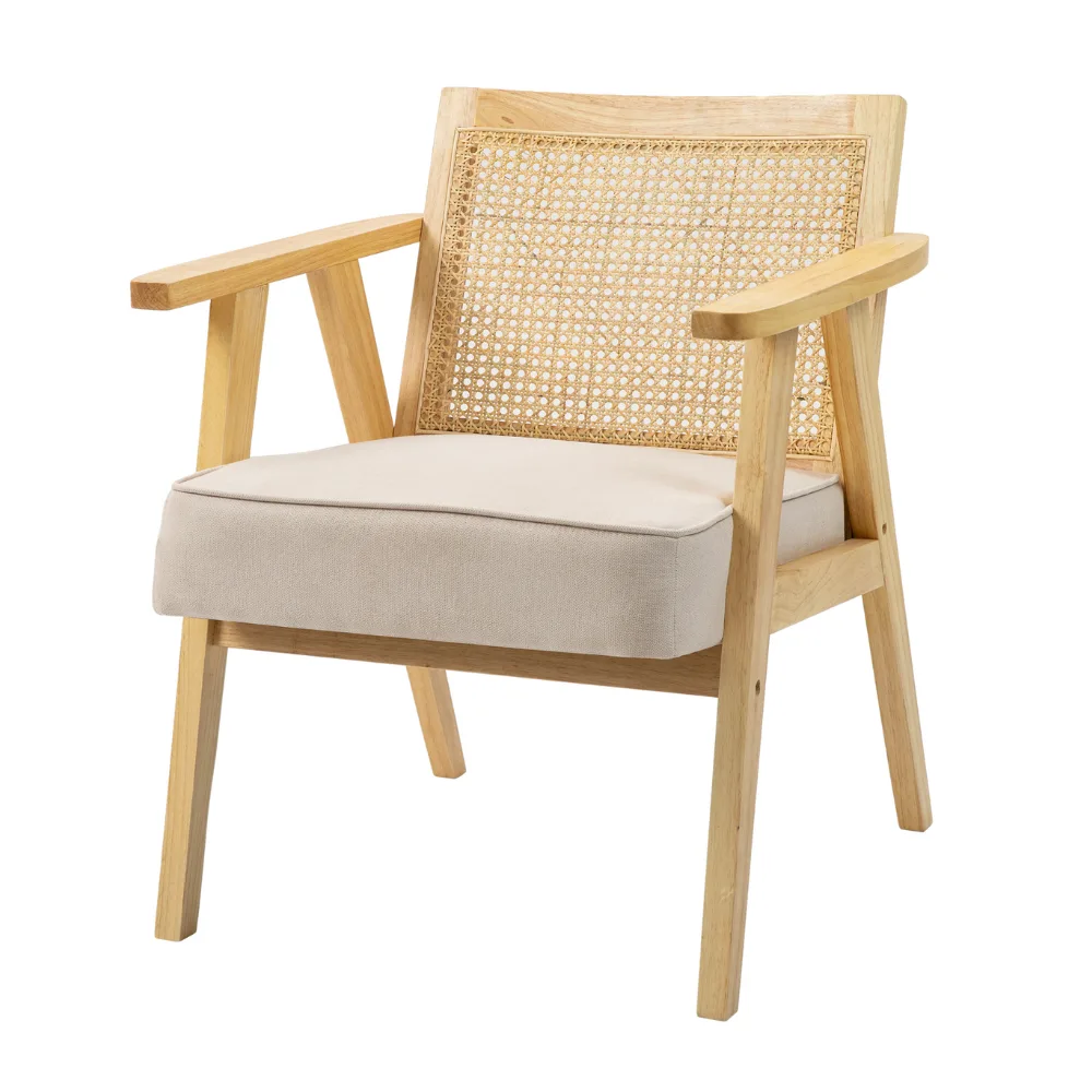 Midcentury Panama Armchair - Soft White