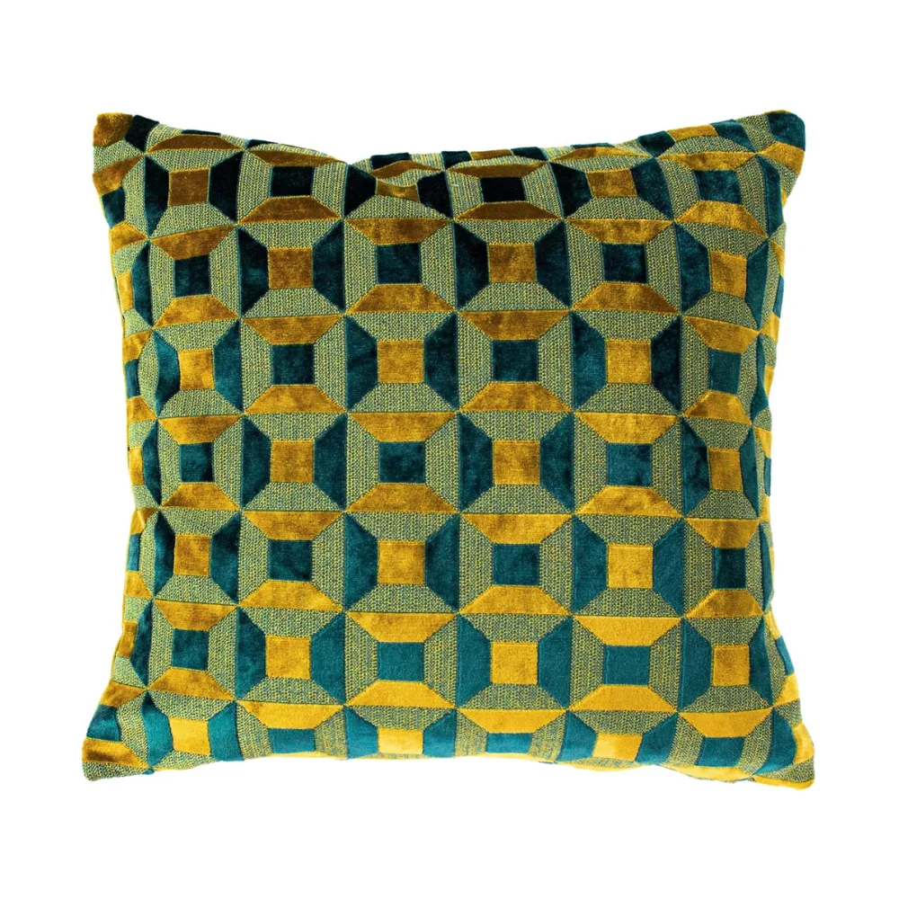 Paoletti Empire Cushion Teal / Gold
