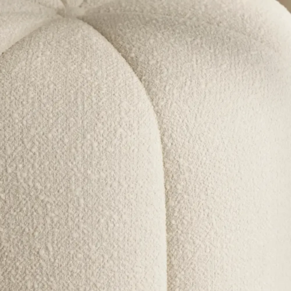 Rosebud White Ottoman - Image 2
