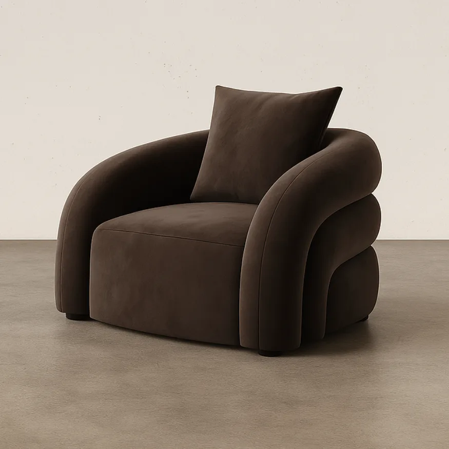 Lola Chocolate Armchair Signature