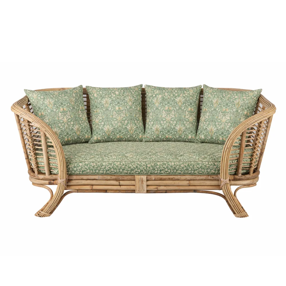 William Morris Bamboo Sofa - Green