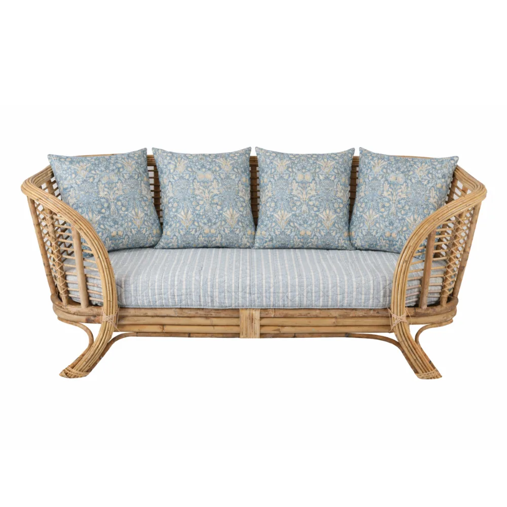 William Morris Bamboo Sofa - Blue