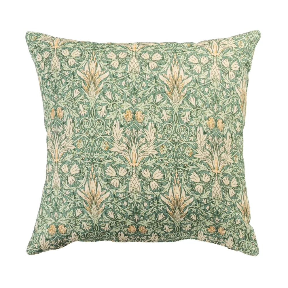 William Morris Snakeshead Cushion – Green