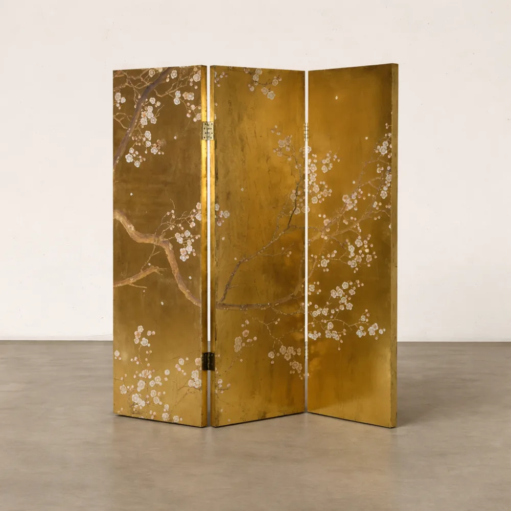 Golden Blossom Room Divider