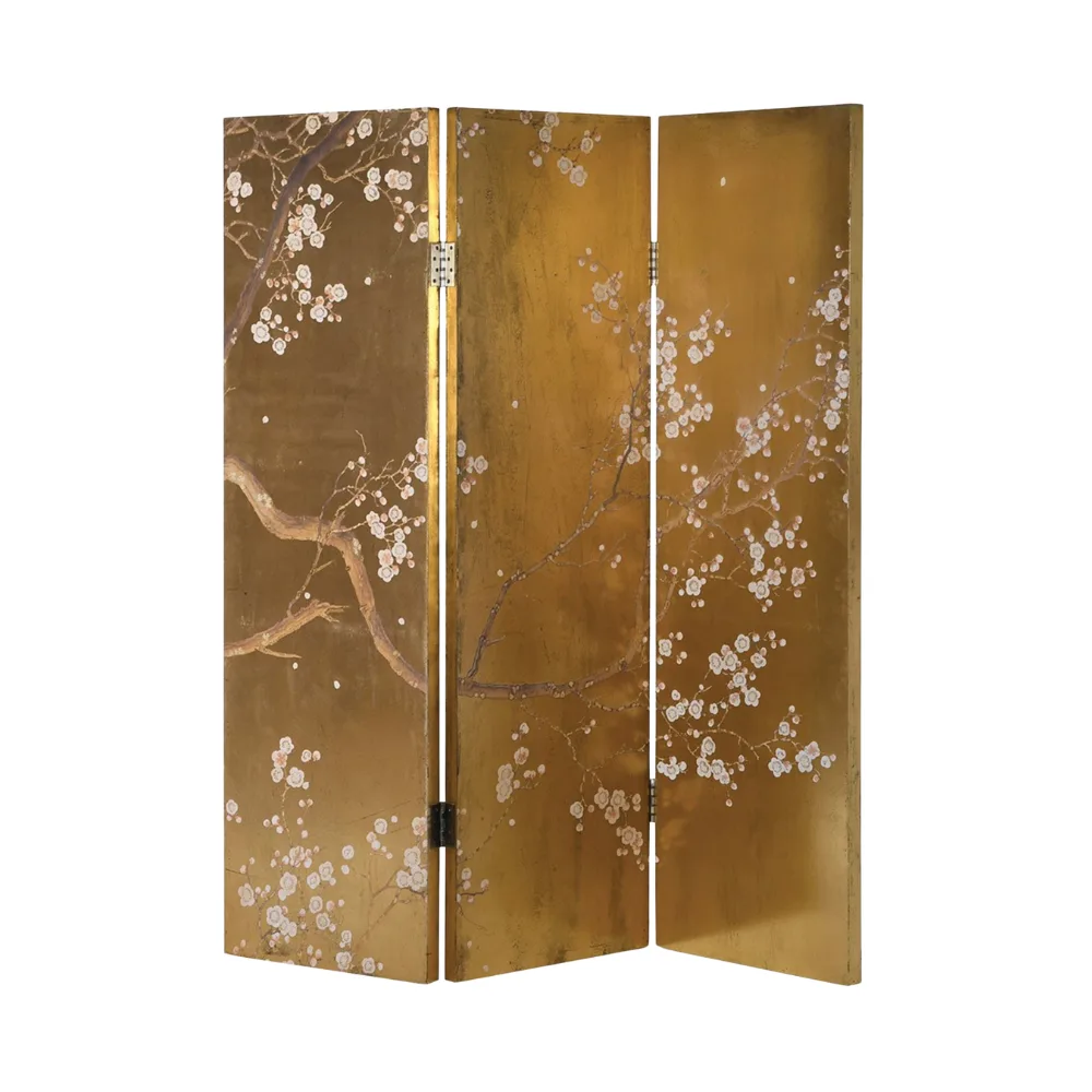 Golden Blossom Room Divider