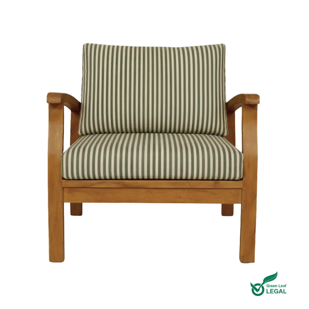 Ostuni Olive Stripe Armchair