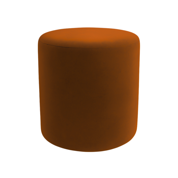 Burnt Orange Ottoman in Linwood Fabric