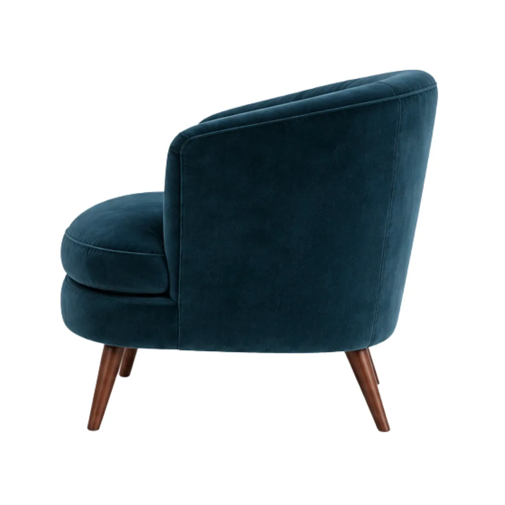 Marine Blue Velvet Chair - Image 2