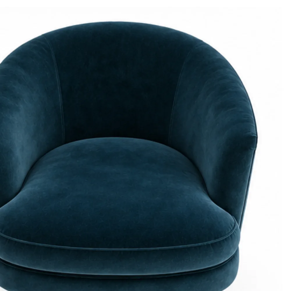 Marine Blue Velvet Chair - Image 4