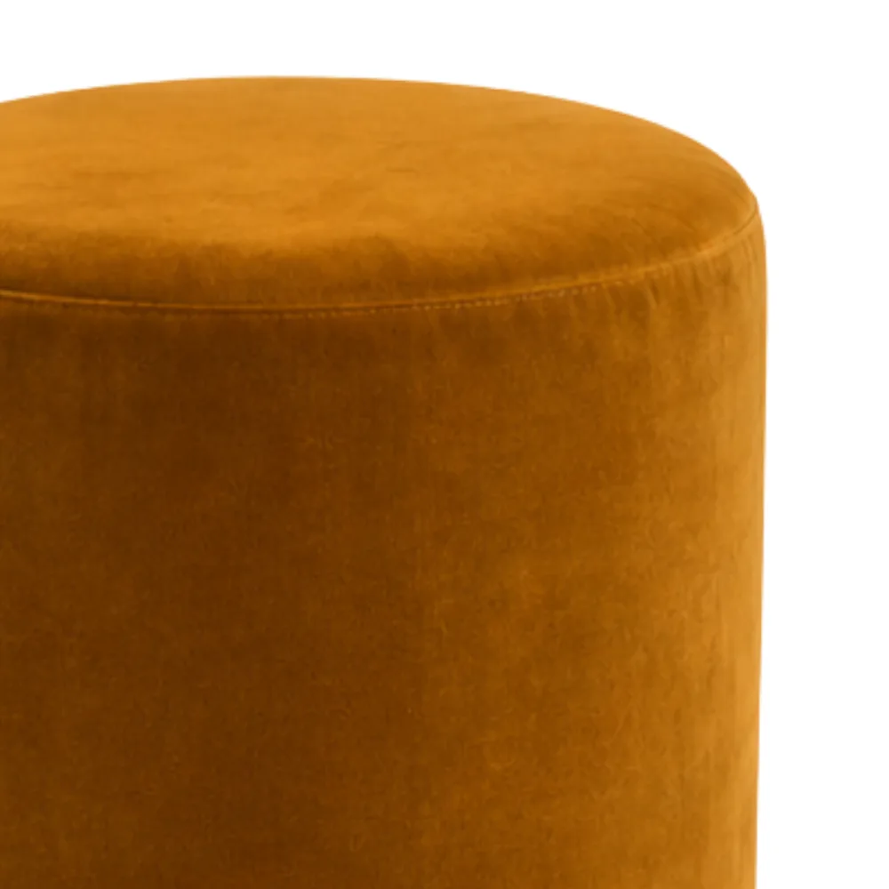 Cognac Gold Ottoman in Linwood Fabric - Image 2