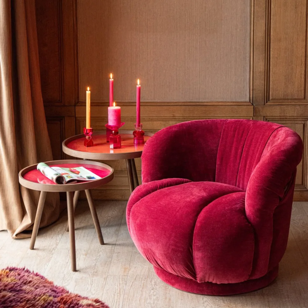 Margaux Mulberry Velvet Chair - Image 2
