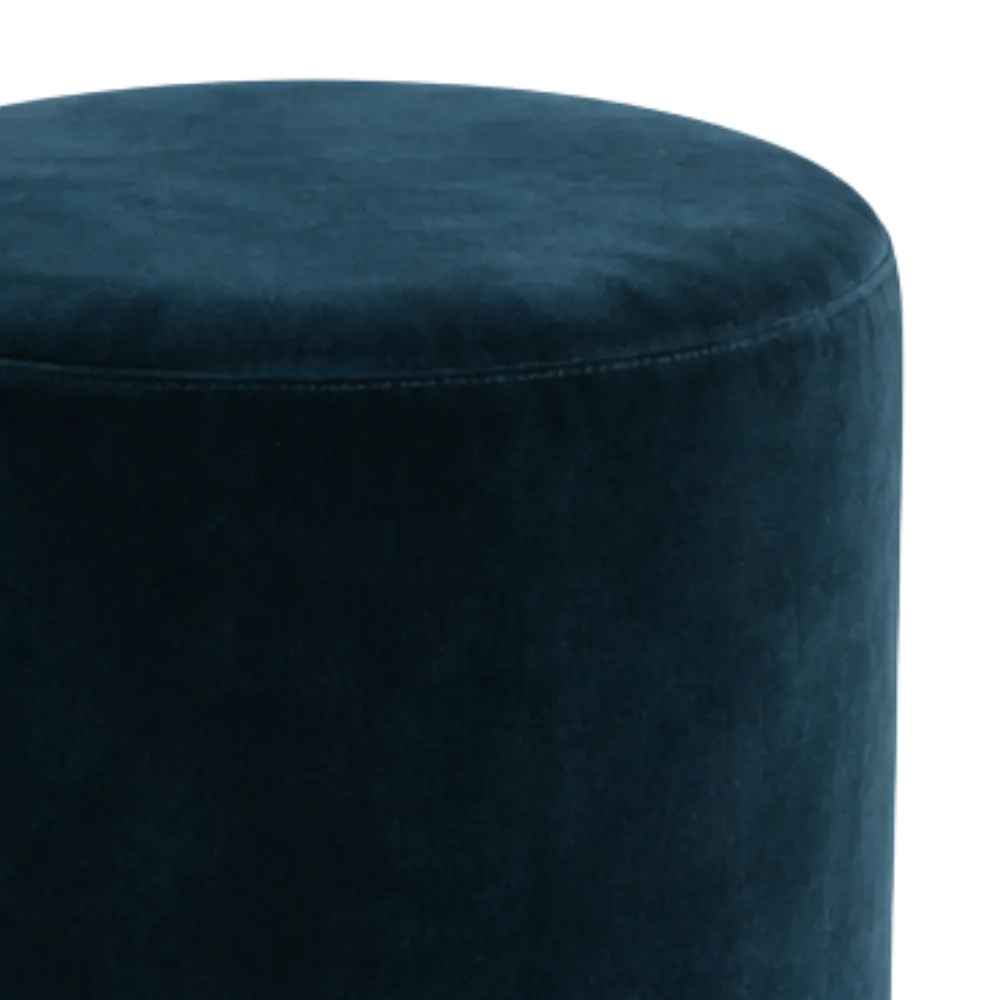 Marine Blue Ottoman in Linwood Fabric - Image 2