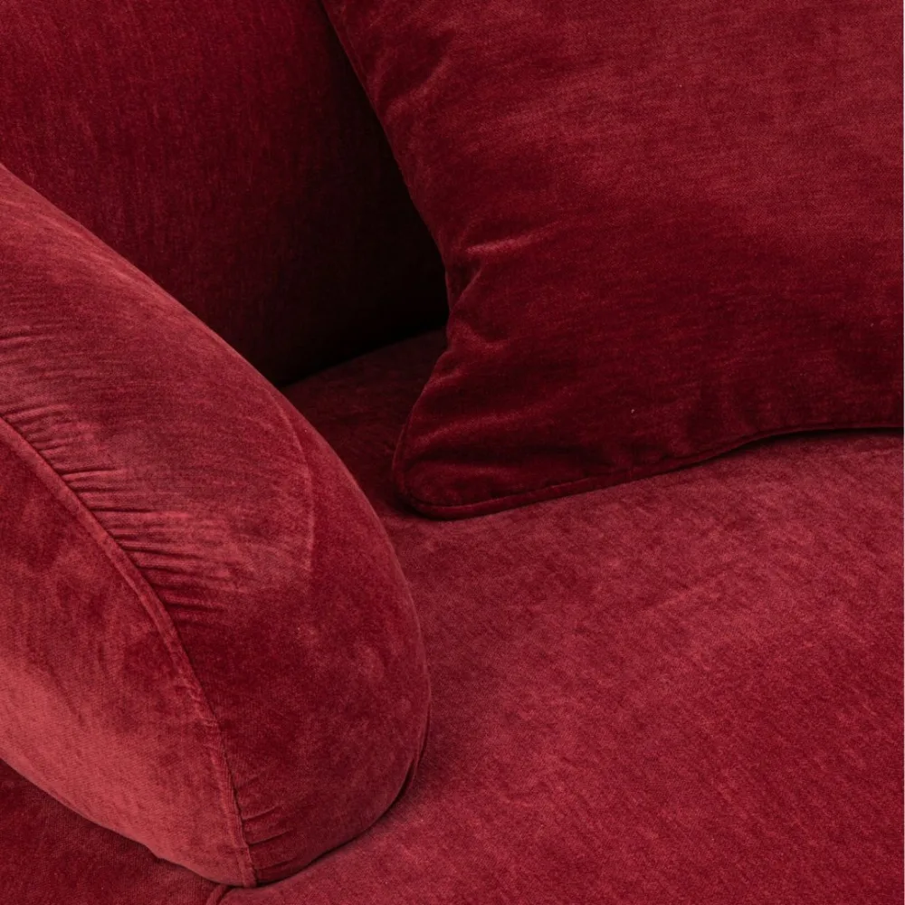 Margaux Mulberry Velvet Curve Sofa - Image 5
