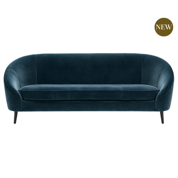 Marine Blue Velvet Sofa