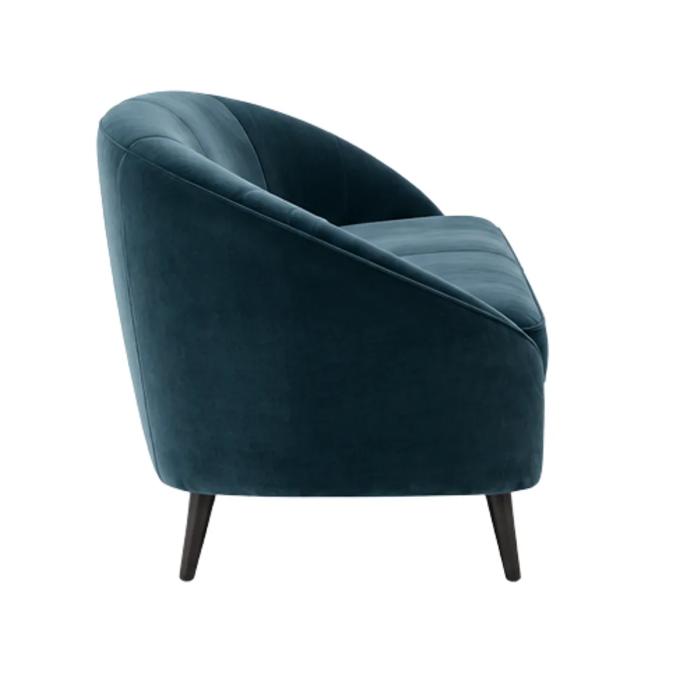 Marine Blue Velvet Sofa - Image 4