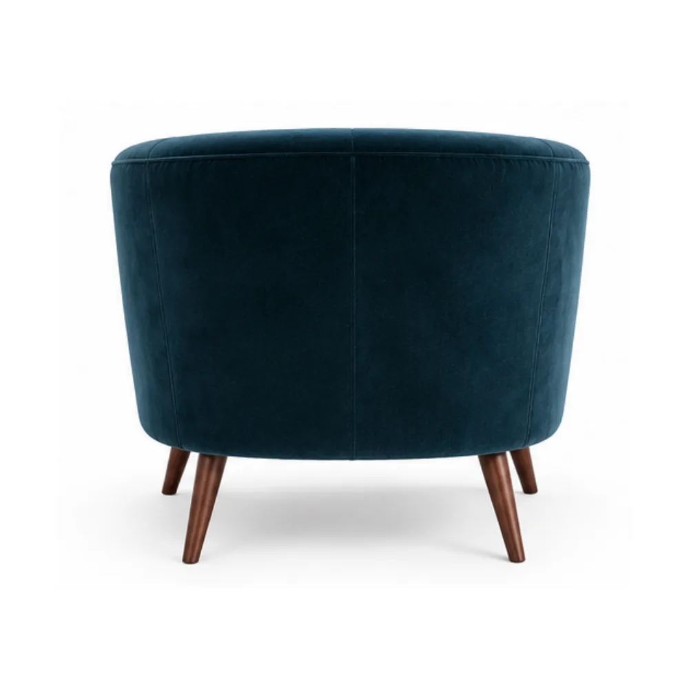 Marine Blue Velvet Chair - Image 3