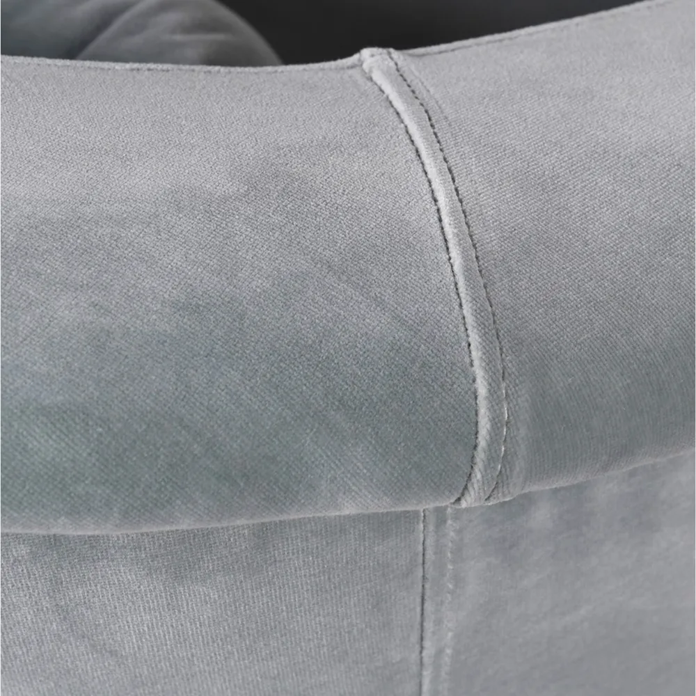 Powder Blue Velvet Chair - Image 3
